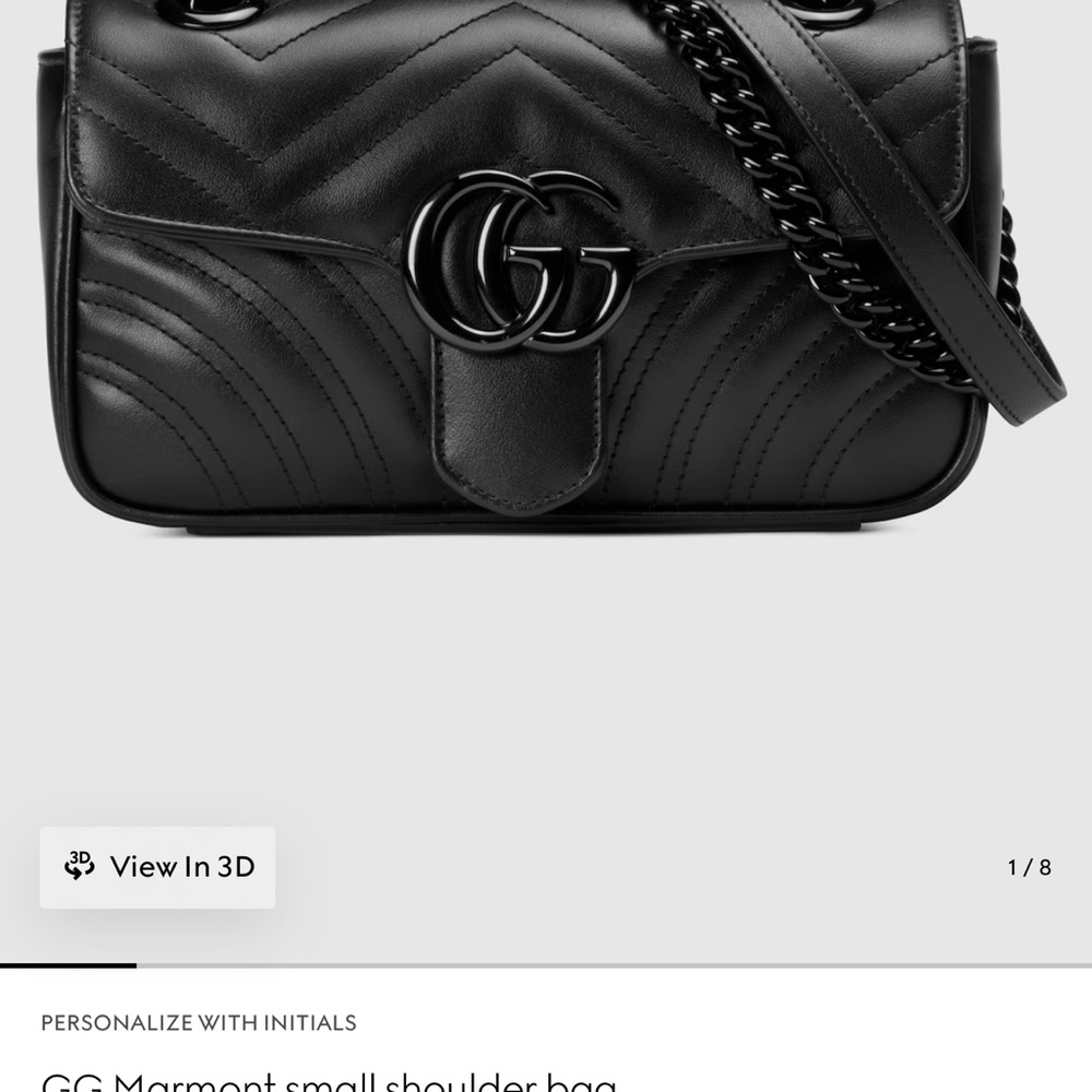 Gucci Black GG Marmont Quilted Shoulder Bag